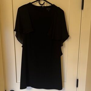 Topshop Black Flutter Sleeve Mini Dress